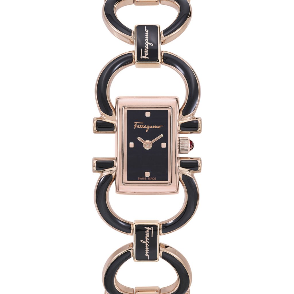 Ferragamo Womens Rose Gold 21mm Bracelet Watch